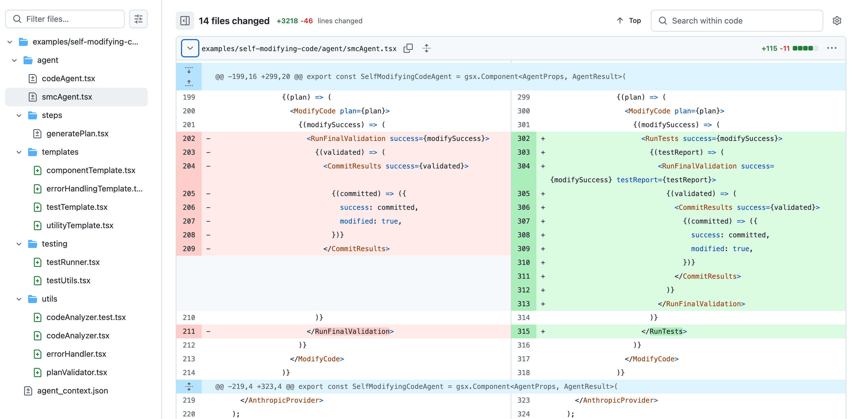 Agent pull request