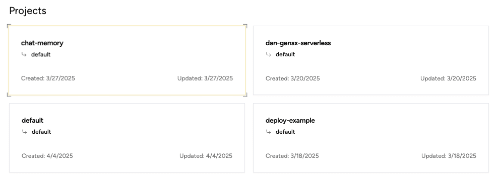 Project structure in console